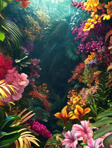 热带雨林中的繁花似锦