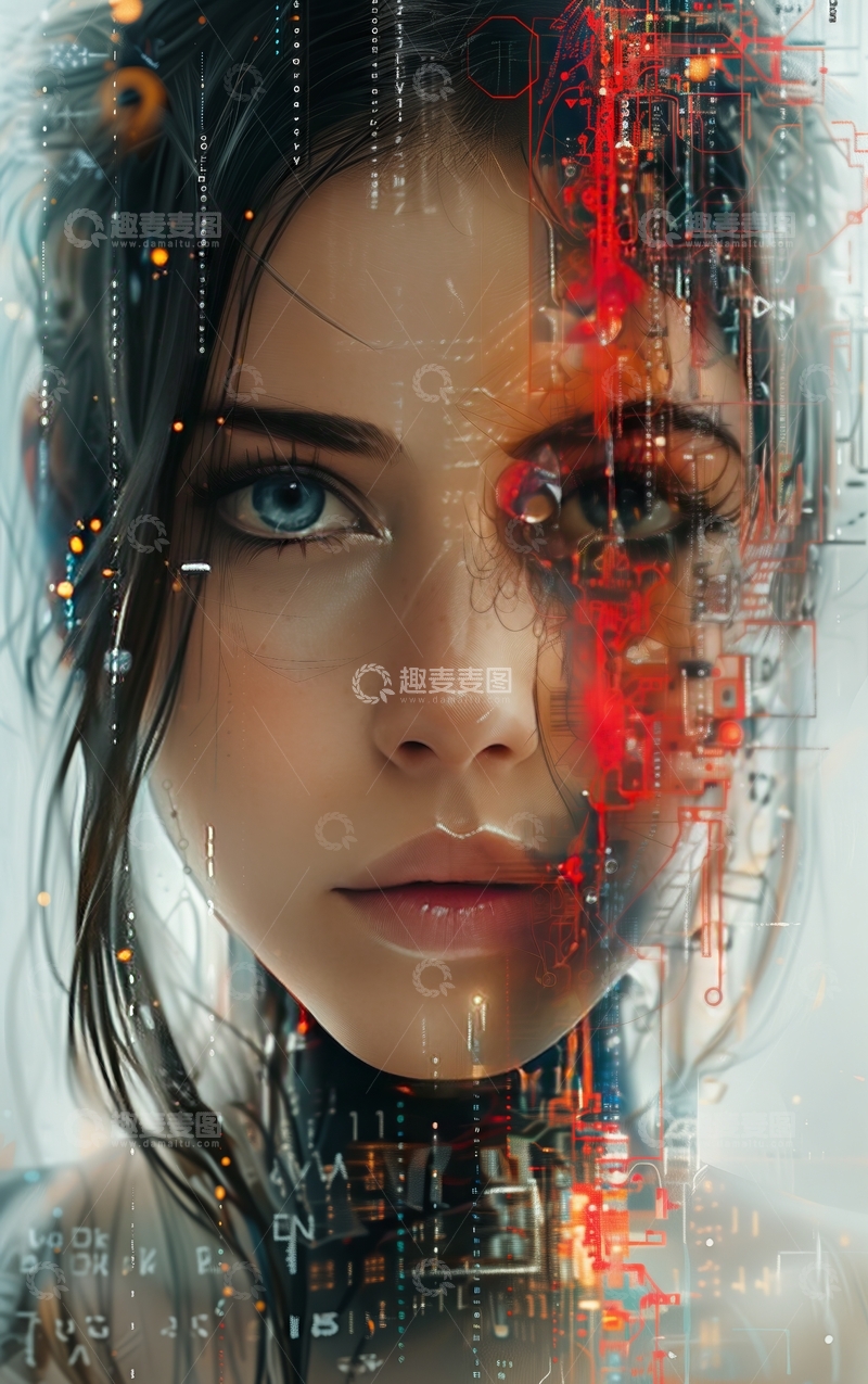 高清大图下载【趣麦麦图】科技与人性的交织