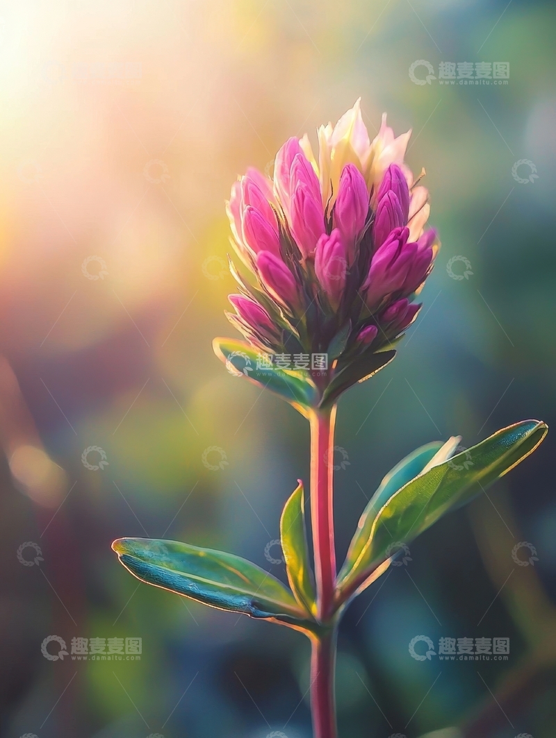 高清大图下载【趣麦麦图】阳光下的紫色花朵