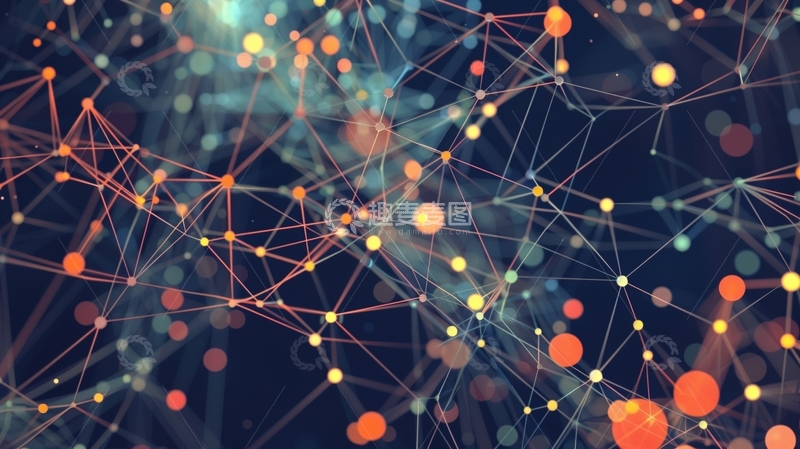 高清大图下载【趣麦麦图】色彩斑斓的网络连接图