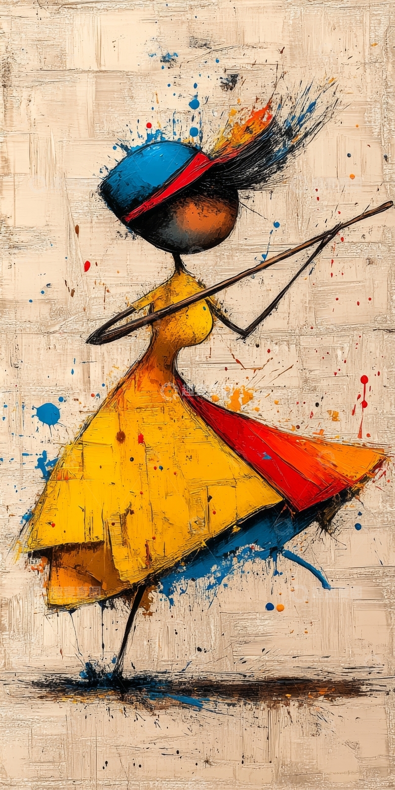 高清大图下载【趣麦麦图】色彩斑斓的舞者