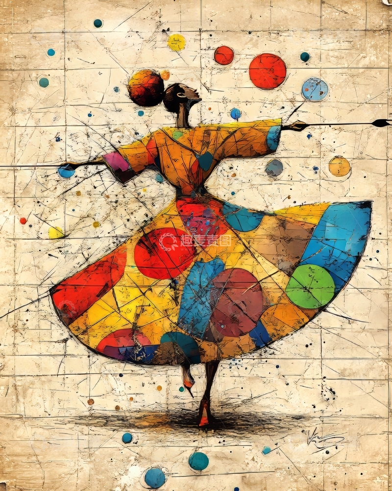 高清大图下载【趣麦麦图】色彩斑斓的舞者