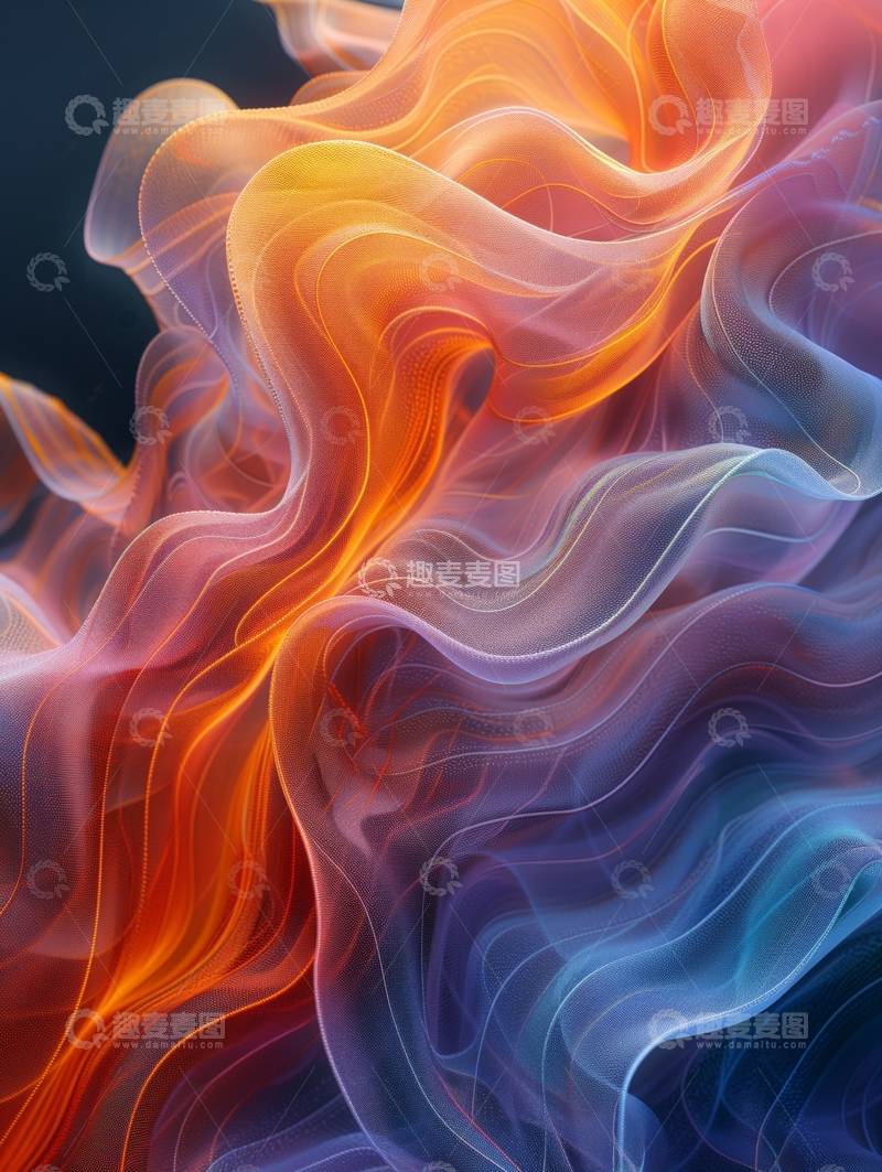高清大图下载【趣麦麦图】色彩斑斓的抽象烟雾艺术