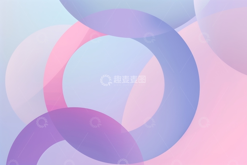 高清大图下载【趣麦麦图】渐变色环交织的抽象图案