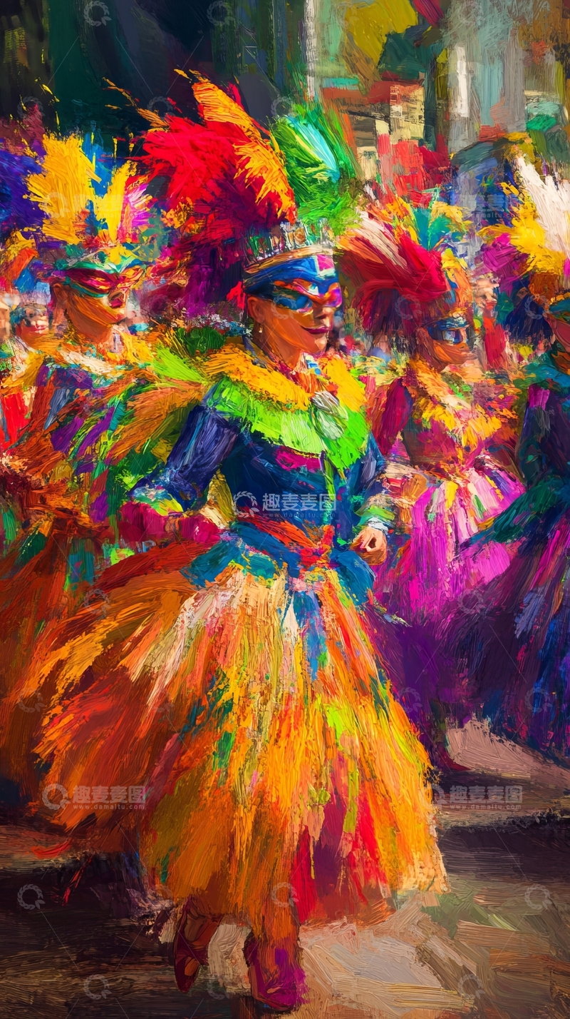 高清大图下载【趣麦麦图】色彩斑斓的节日舞蹈