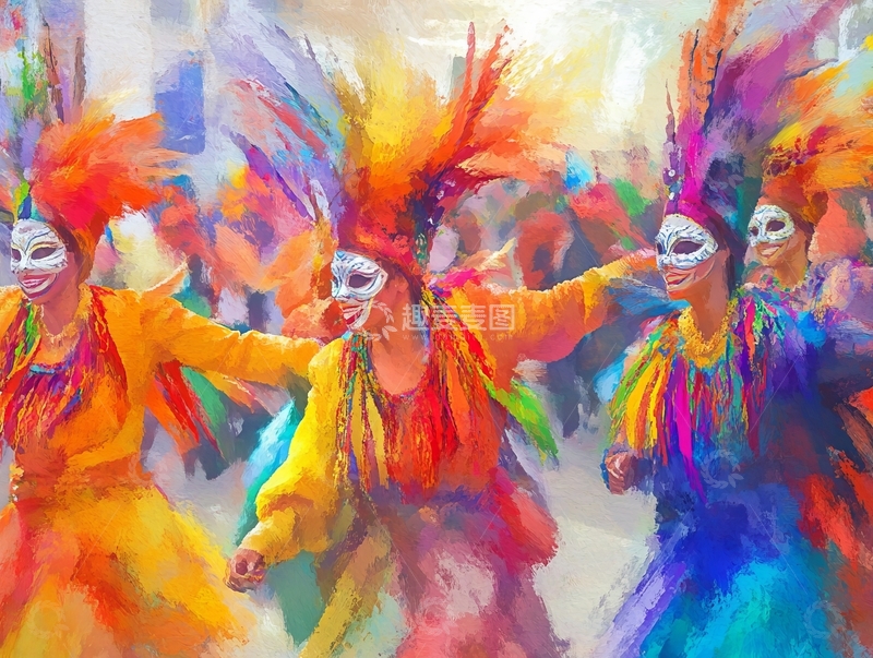 高清大图下载【趣麦麦图】色彩斑斓的节日舞蹈