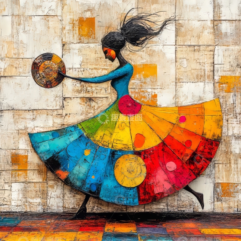 高清大图下载【趣麦麦图】色彩斑斓的舞者