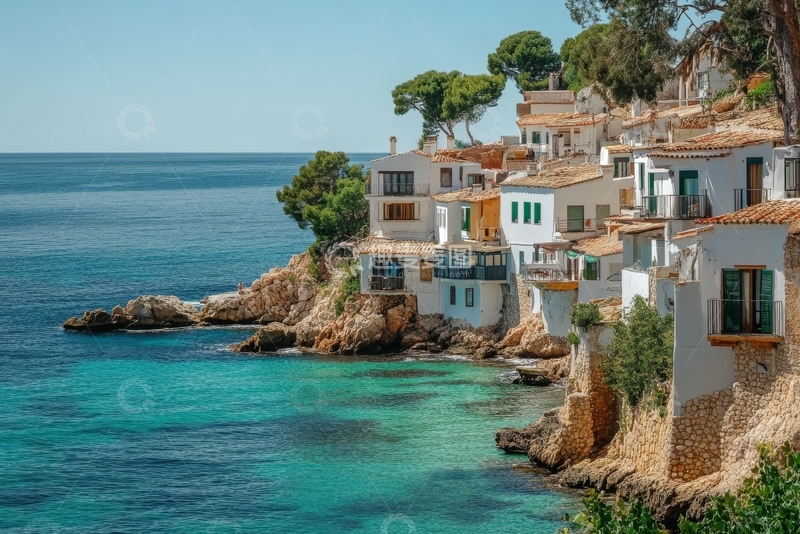 高清大图下载【趣麦麦图】海滨小镇的宁静风光