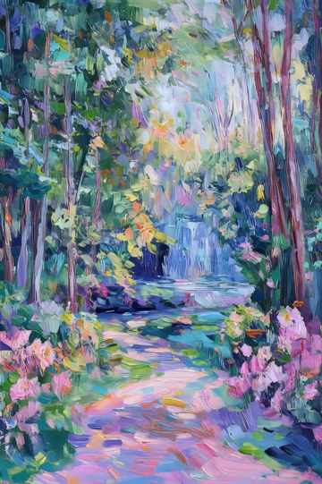 林间小径的色彩斑斓