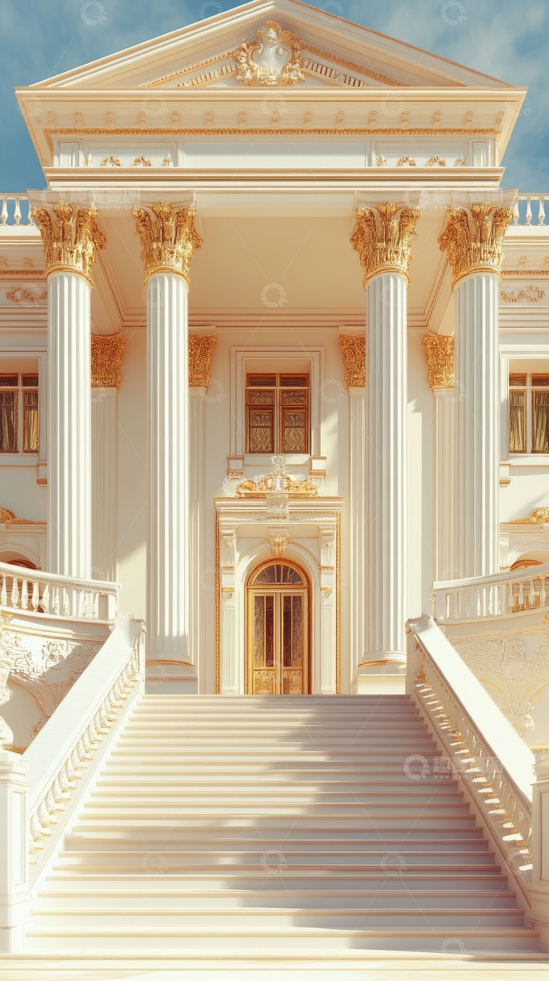 高清大图下载【趣麦麦图】宏伟的古典建筑正面