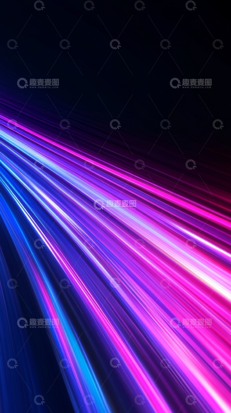 高清大图下载【趣麦麦图】霓虹光束在黑暗中的流动