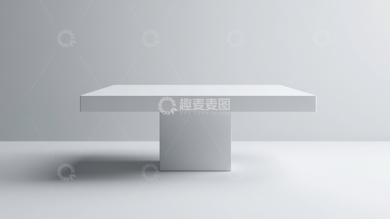高清大图下载【趣麦麦图】简约现代风格的白色长桌