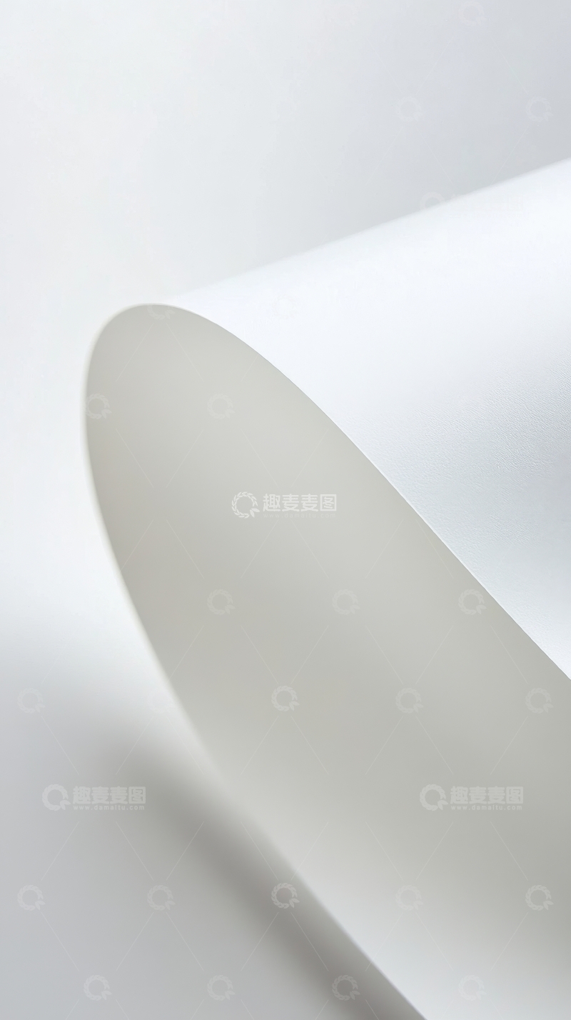 高清大图下载【趣麦麦图】白色纸张的柔和曲线