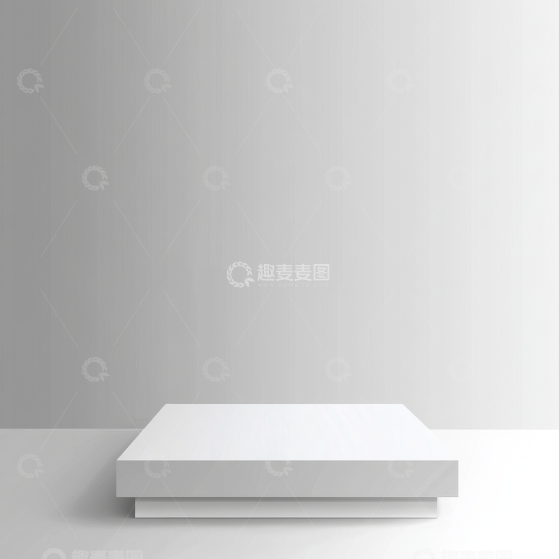 高清大图下载【趣麦麦图】简约白色立方体展示台