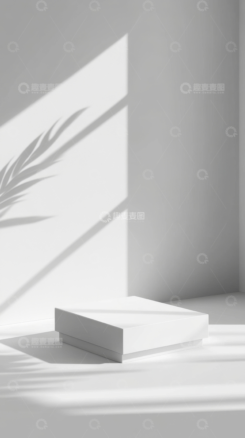 高清大图下载【趣麦麦图】光影中的白色立方体