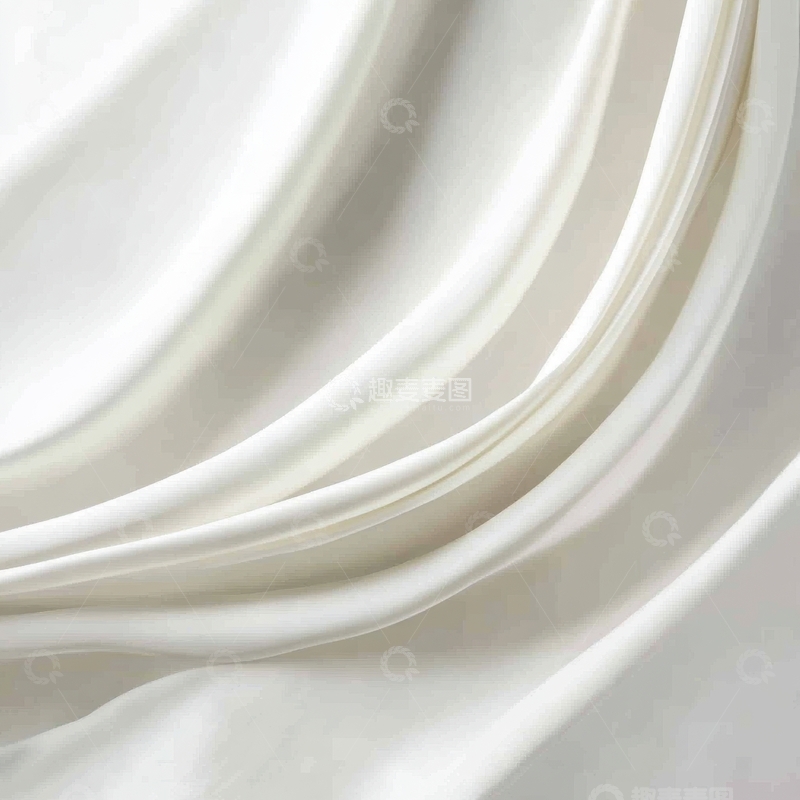 高清大图下载【趣麦麦图】白色丝滑布料的细腻纹理