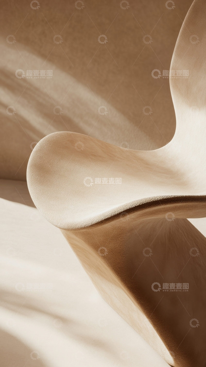 高清大图下载【趣麦麦图】柔和曲线的抽象雕塑