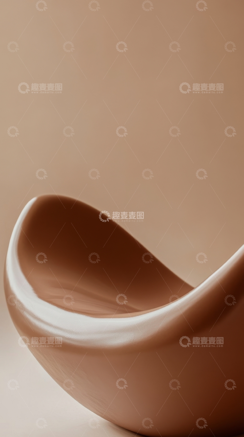 高清大图下载【趣麦麦图】简约曲线陶瓷雕塑