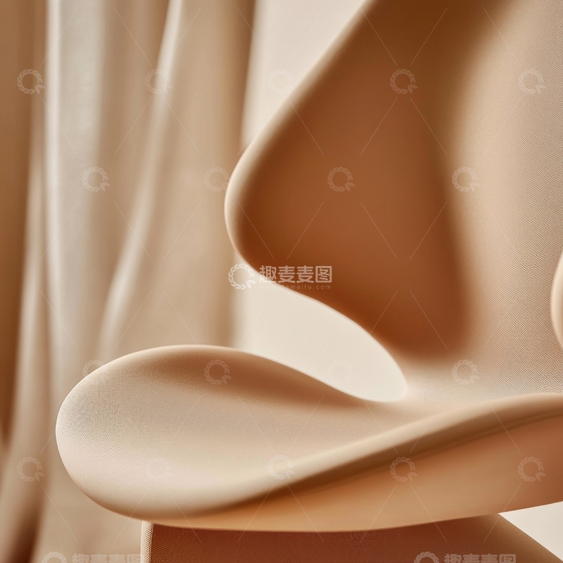 高清大图下载【趣麦麦图】柔和曲线的抽象雕塑