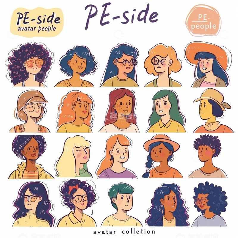 高清大图下载【趣麦麦图】多样人物头像集合