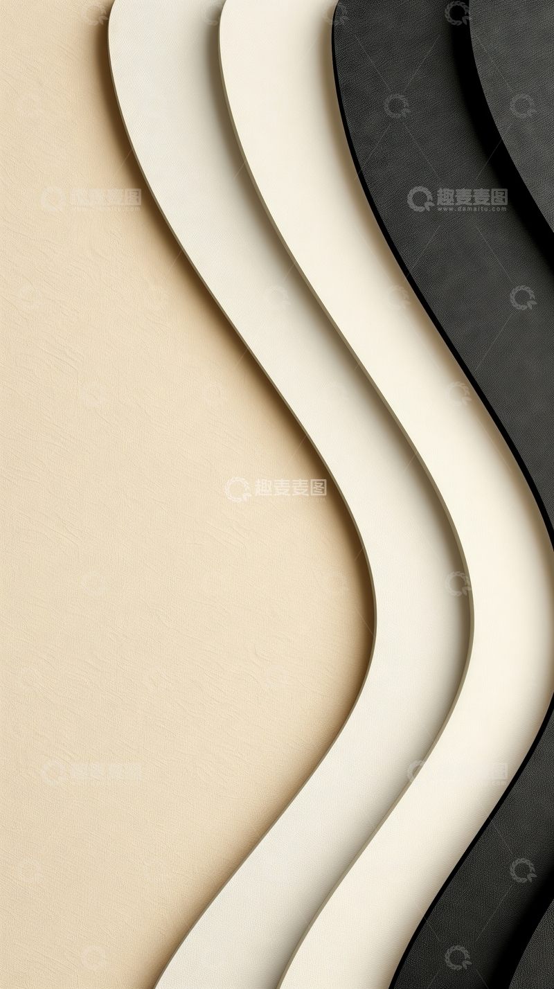 高清大图下载【趣麦麦图】波浪形色块层叠背景