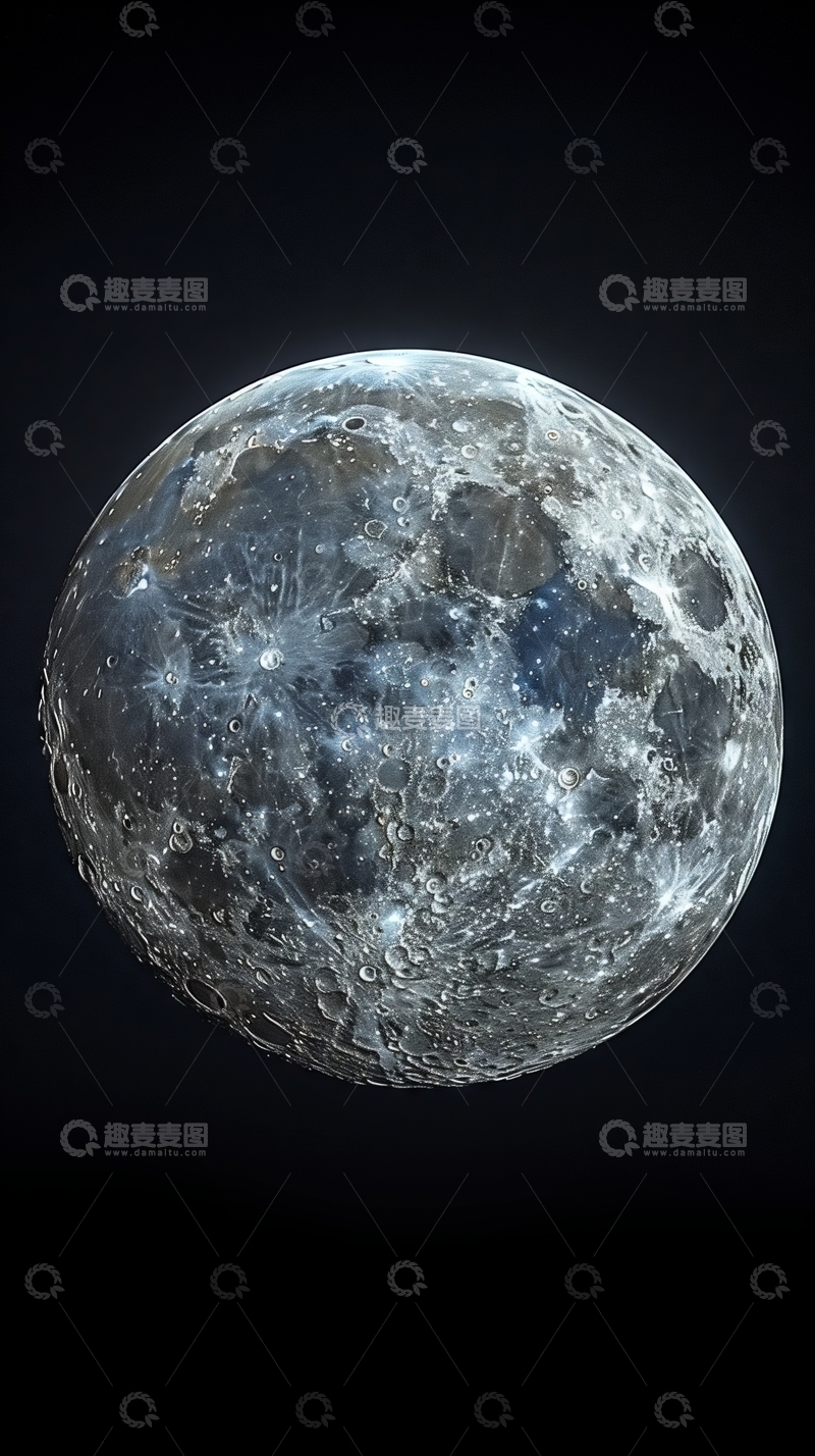 高清大图下载【趣麦麦图】月球表面的详细特写