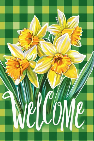 迎春水仙花欢迎标志