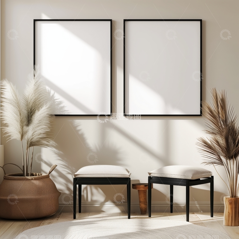 高清大图下载【趣麦麦图】简约室内装饰，阳光洒落的温馨角落