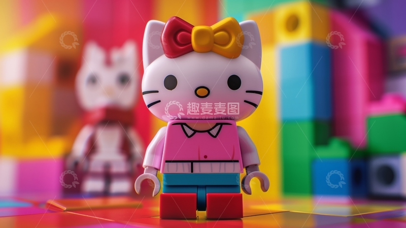 高清大图下载【趣麦麦图】卡通人物积木玩具