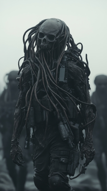 骷髅战士，装备齐全，神秘氛围