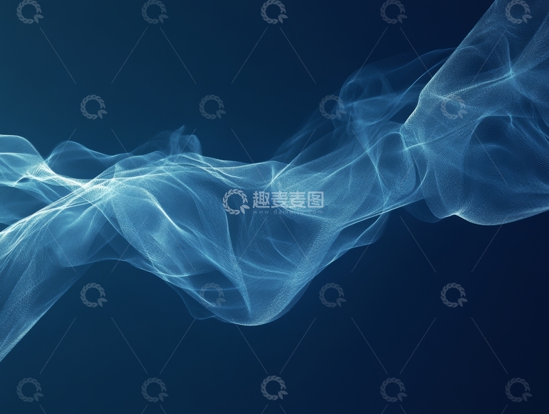 高清大图下载【趣麦麦图】蓝色背景上的轻盈烟雾