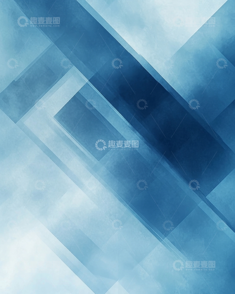 高清大图下载【趣麦麦图】蓝色抽象几何背景