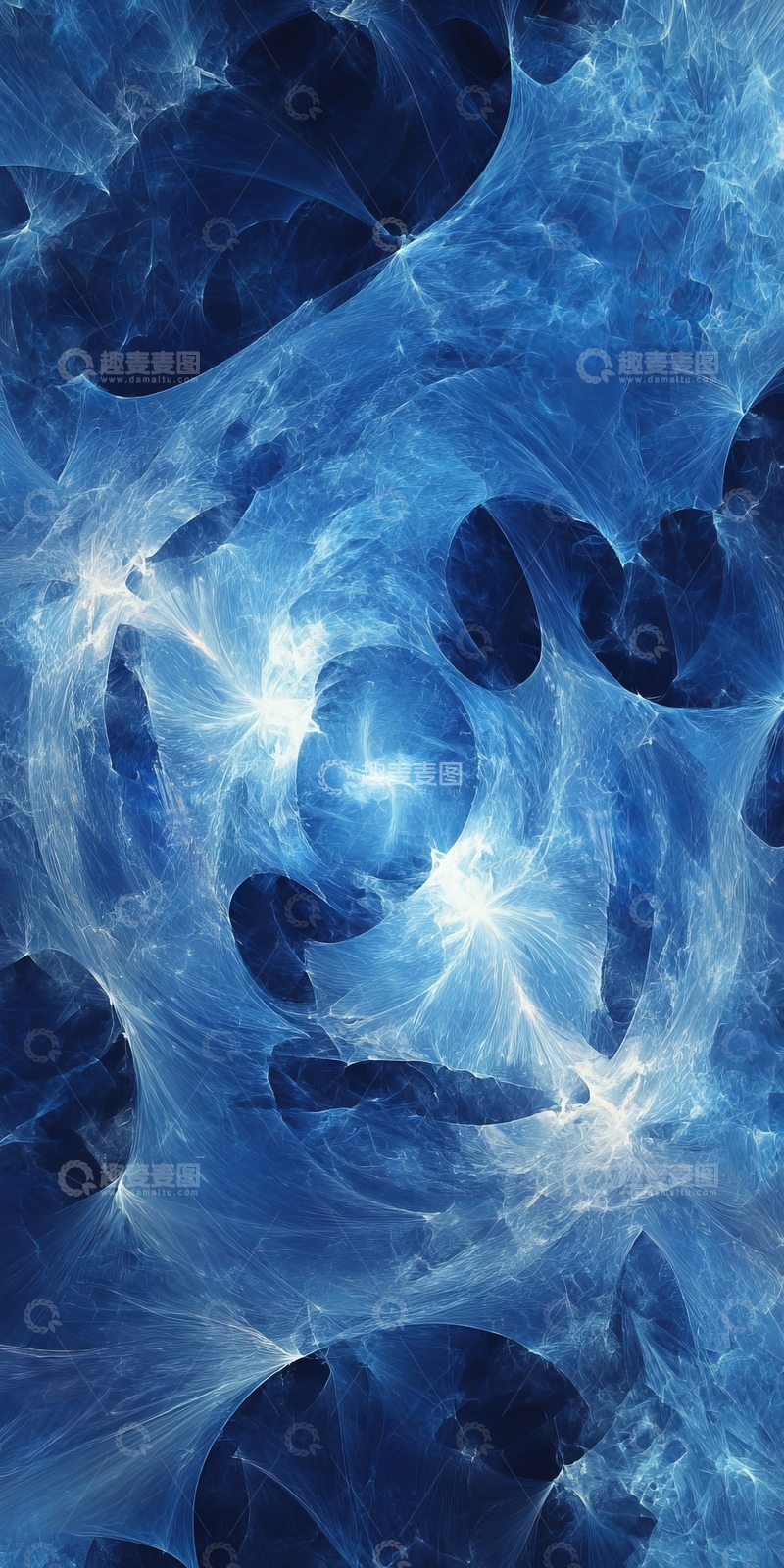 高清大图下载【趣麦麦图】蓝色抽象光影交织图案