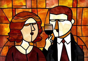 品酒时刻：男女共赏美酒