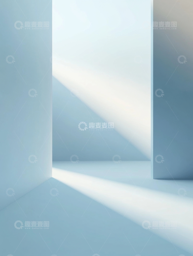 高清大图下载【趣麦麦图】光影交错的几何空间