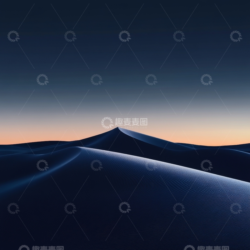 高清大图下载【趣麦麦图】暮色下的沙漠沙丘