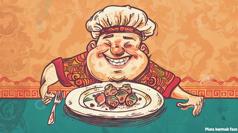 厨师展示美味佳肴