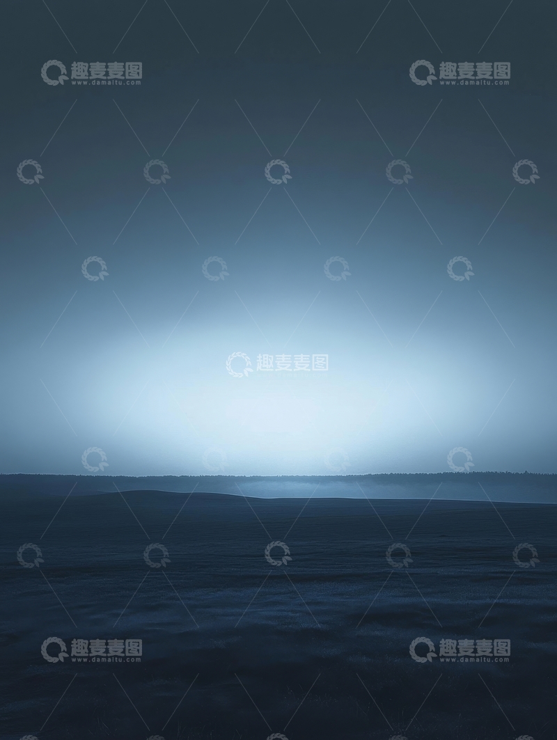 高清大图下载【趣麦麦图】宁静海面与朦胧天际