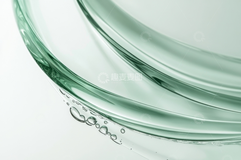 高清大图下载【趣麦麦图】透明玻璃中的气泡特写