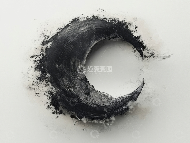 高清大图下载【趣麦麦图】黑色漩涡状结构的抽象艺术