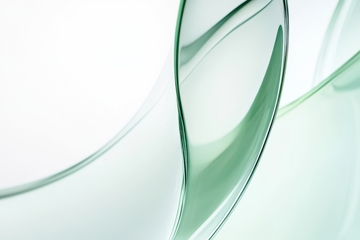 透明玻璃的曲线与光影