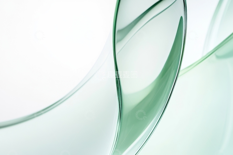 高清大图下载【趣麦麦图】-透明玻璃的曲线与光影