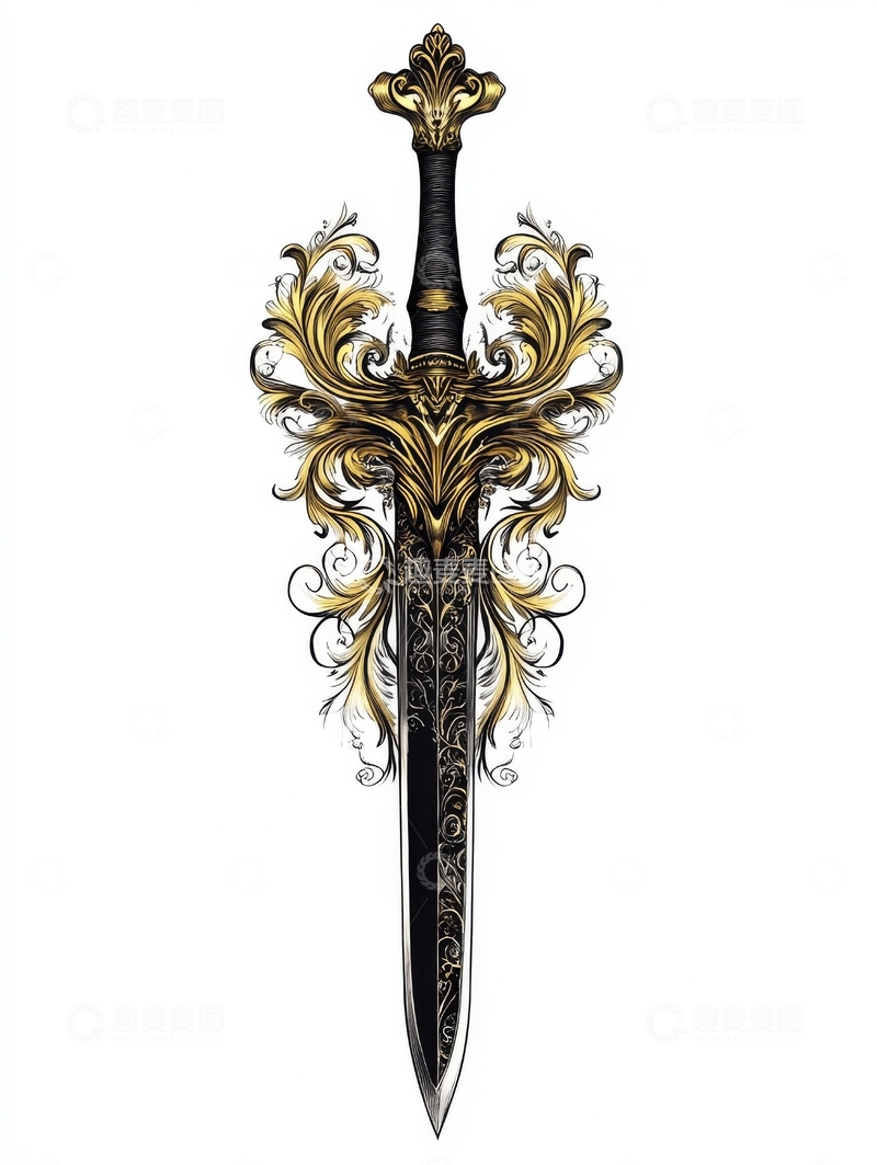 高清大图下载【趣麦麦图】华丽装饰的剑