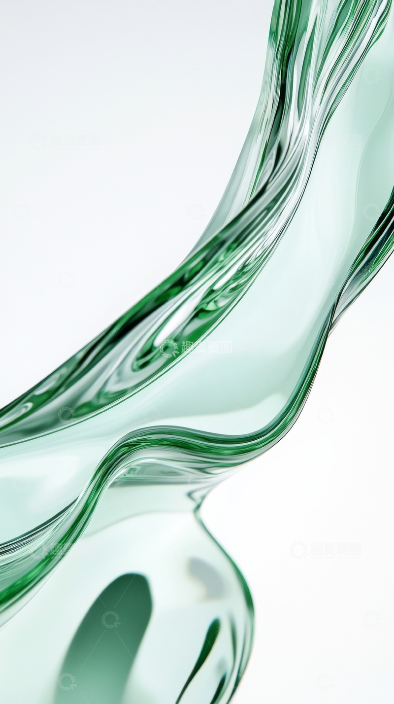 高清大图下载【趣麦麦图】流动的绿色玻璃艺术