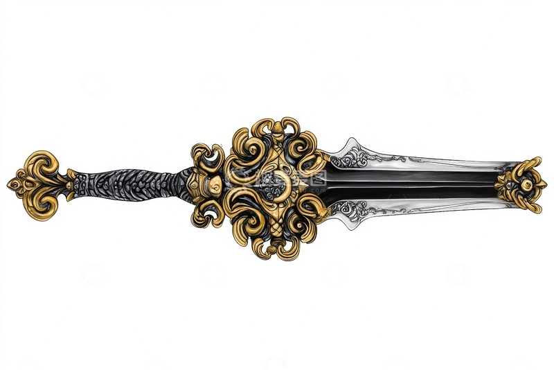 高清大图下载【趣麦麦图】华丽装饰的剑柄特写