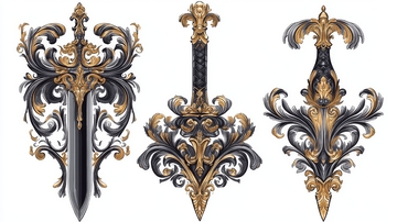 华丽装饰剑的艺术设计