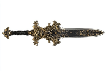 华丽装饰的金属短剑