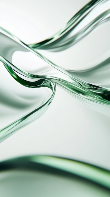 透明玻璃曲线的抽象艺术