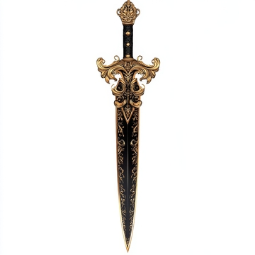华丽装饰的金色短剑