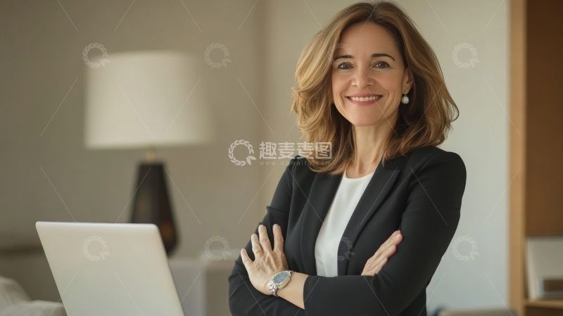 高清大图下载【趣麦麦图】自信女性办公场景